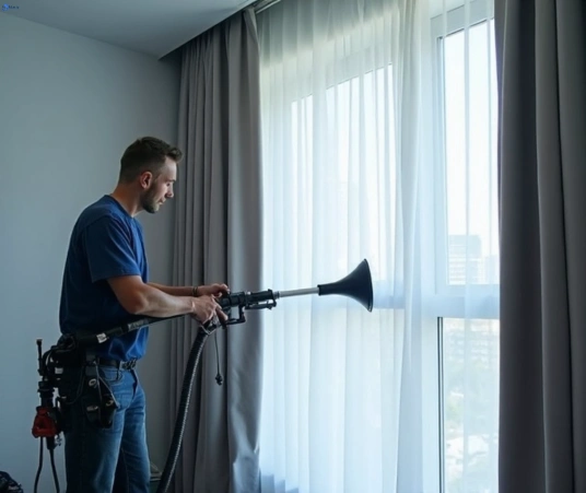 Professional commercial curtain cleaning process equipment Matty Curtain Cleaning girraween-nsw