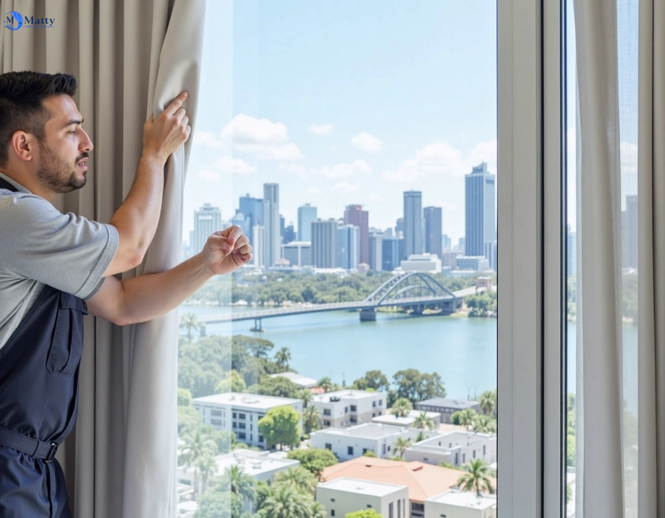 Professional curtain steam cleaning service girraween-nsw QLD by Matty Curtain Cleaning