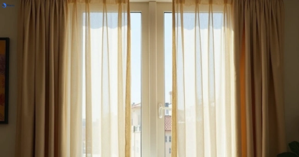 Dusty and dull curtains in girraween-nsw before steam cleaning
